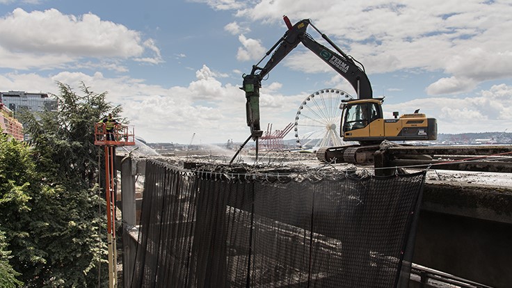VIDEO: Behind-the-scenes look of Alaskan Way Viaduct demolition