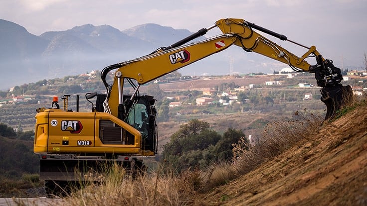 new Cat M319 wheeled excavator released