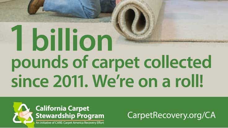 CARE says carpet collection hits milestone in California