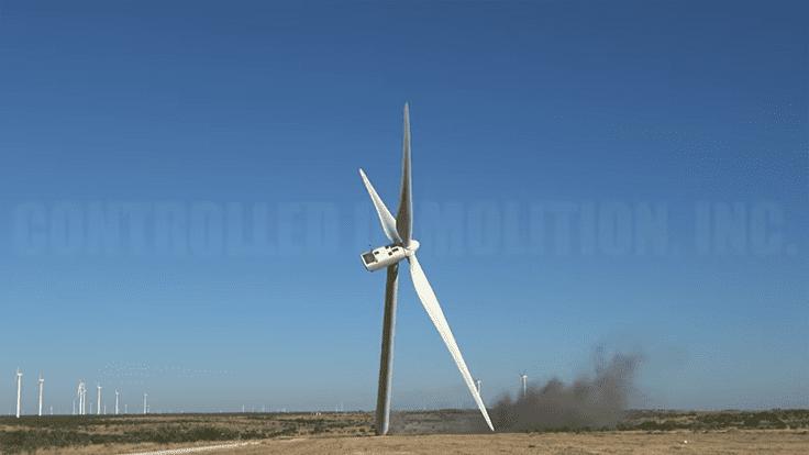 Video: CDI implodes 21 wind turbines in Texas