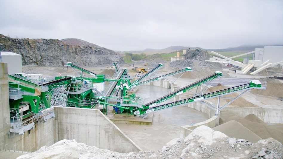 An aggregate washing plant in Norway