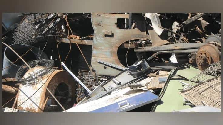 ferrous scrap pile