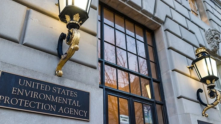 Exterior shot of Environmental Protection Agency building in Washington DC