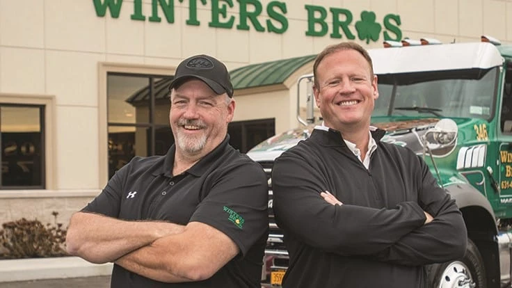 Joe Winters (right) with brother, Sean