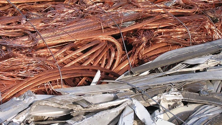 baled aluminum and copper