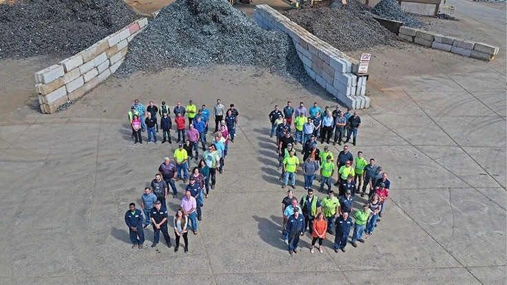 people in the form of the number 75