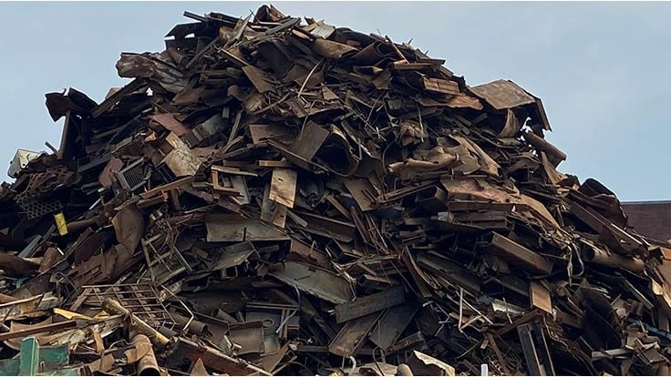 ferrous scrap pile