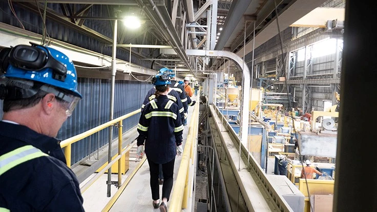 people walk through bluescope steel ohio