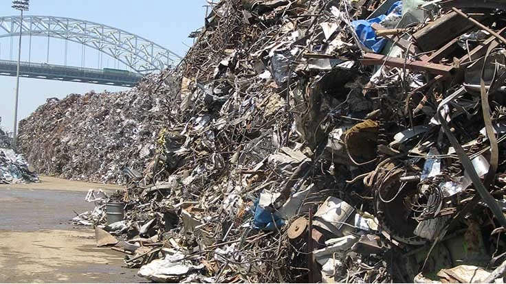 ferrous scrap pile