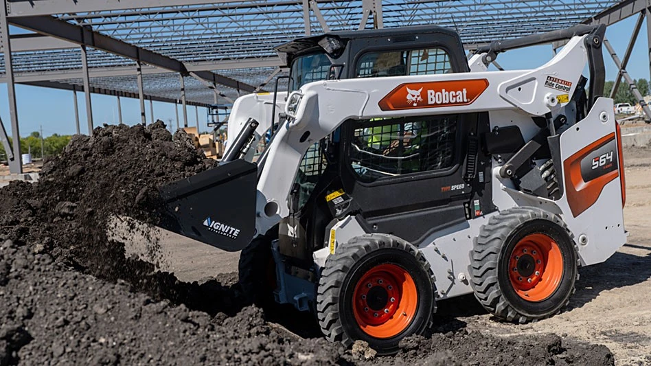 Bobcat with a bucket