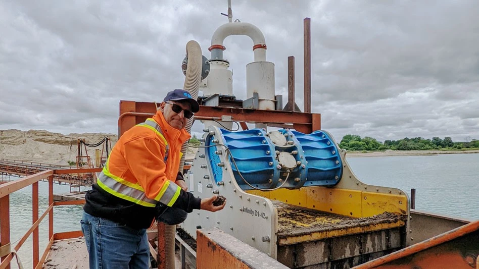 photo of Bruno Giordano with new CDE equipment