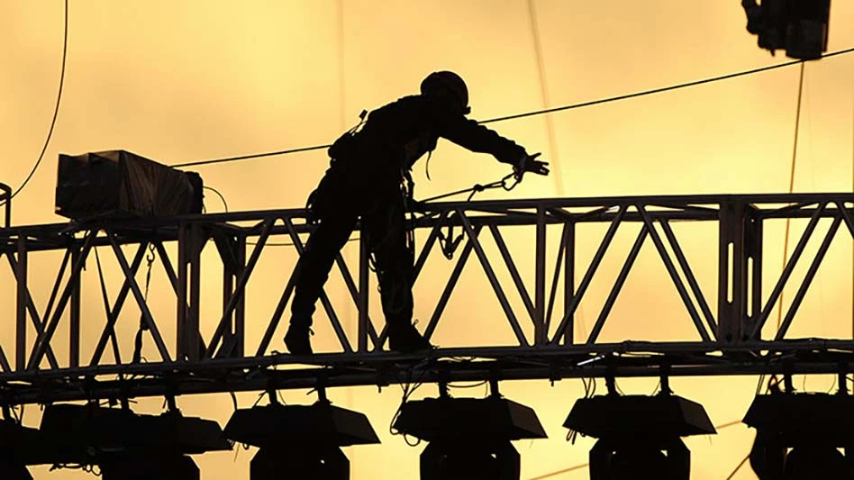 worker on a bridge