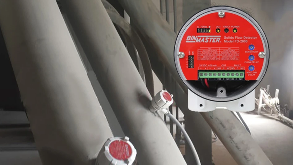 Flow Detect 2000 on grain chute