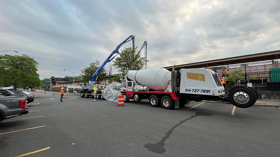 Dakota Concrete delivers concrete to the Metro-North Beacon Station