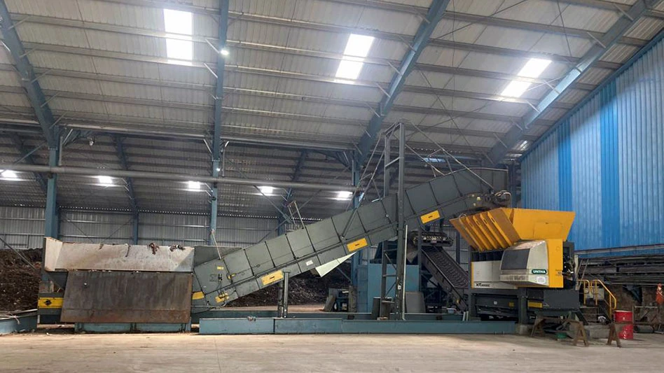 a shredder in a cement plant