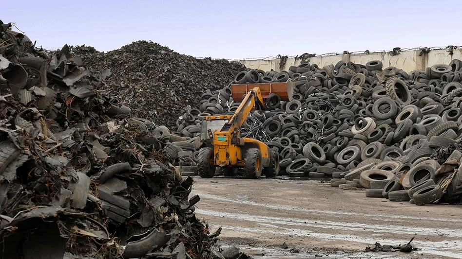 piles of waste tires
