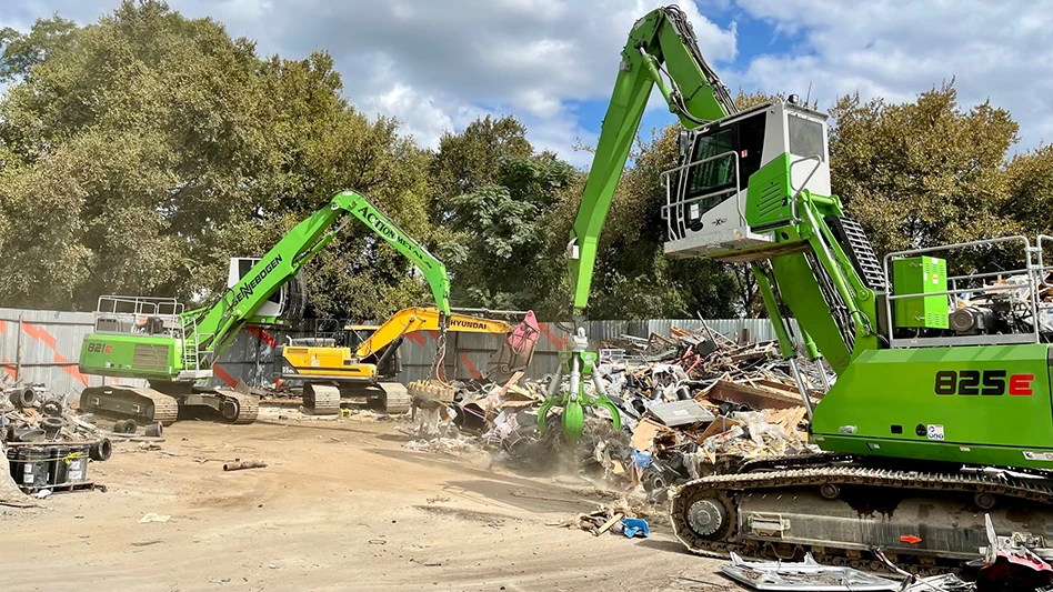 sennebogen scrap metal handlers