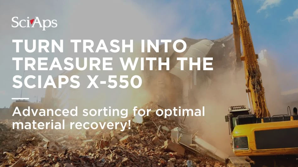 material handler moving debris