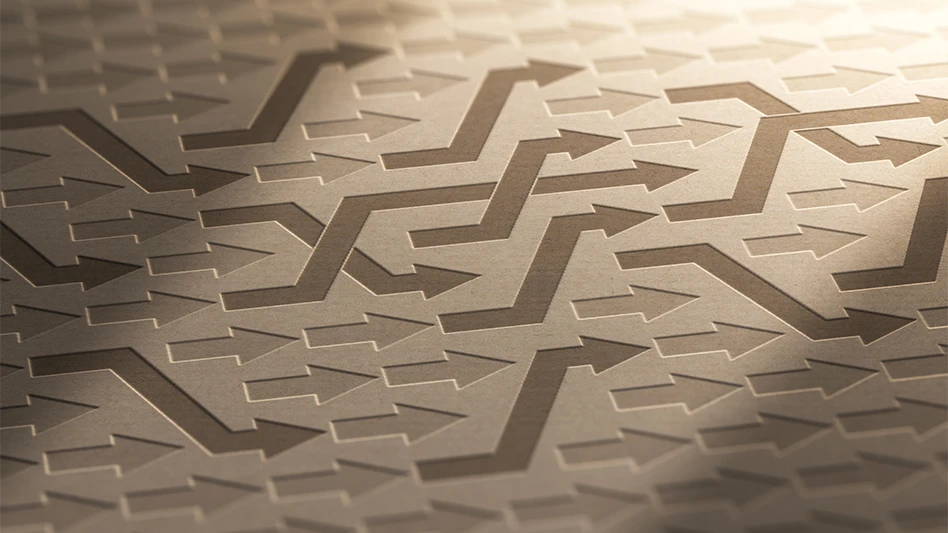 Structural Reorganization Concept art with a series of arrows