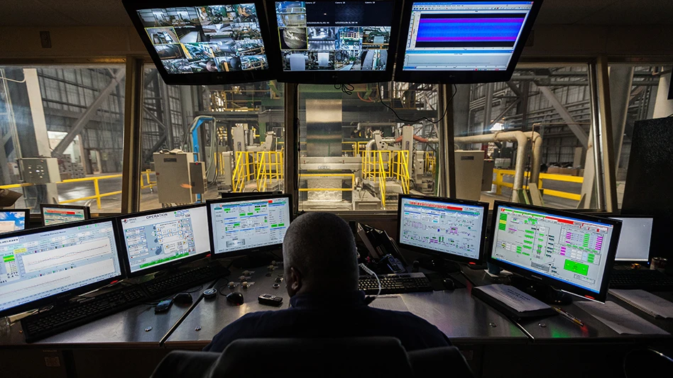 steel mill control room