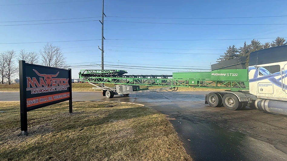 maverick environmental equipment sign next to a piece of machinery