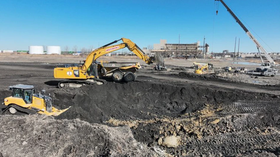 Cleveland Browns excavation in Brook Park Ohio