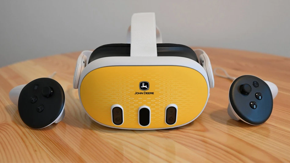 john deere branded virtual reality training headset