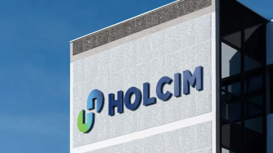 Holcim building sign logo